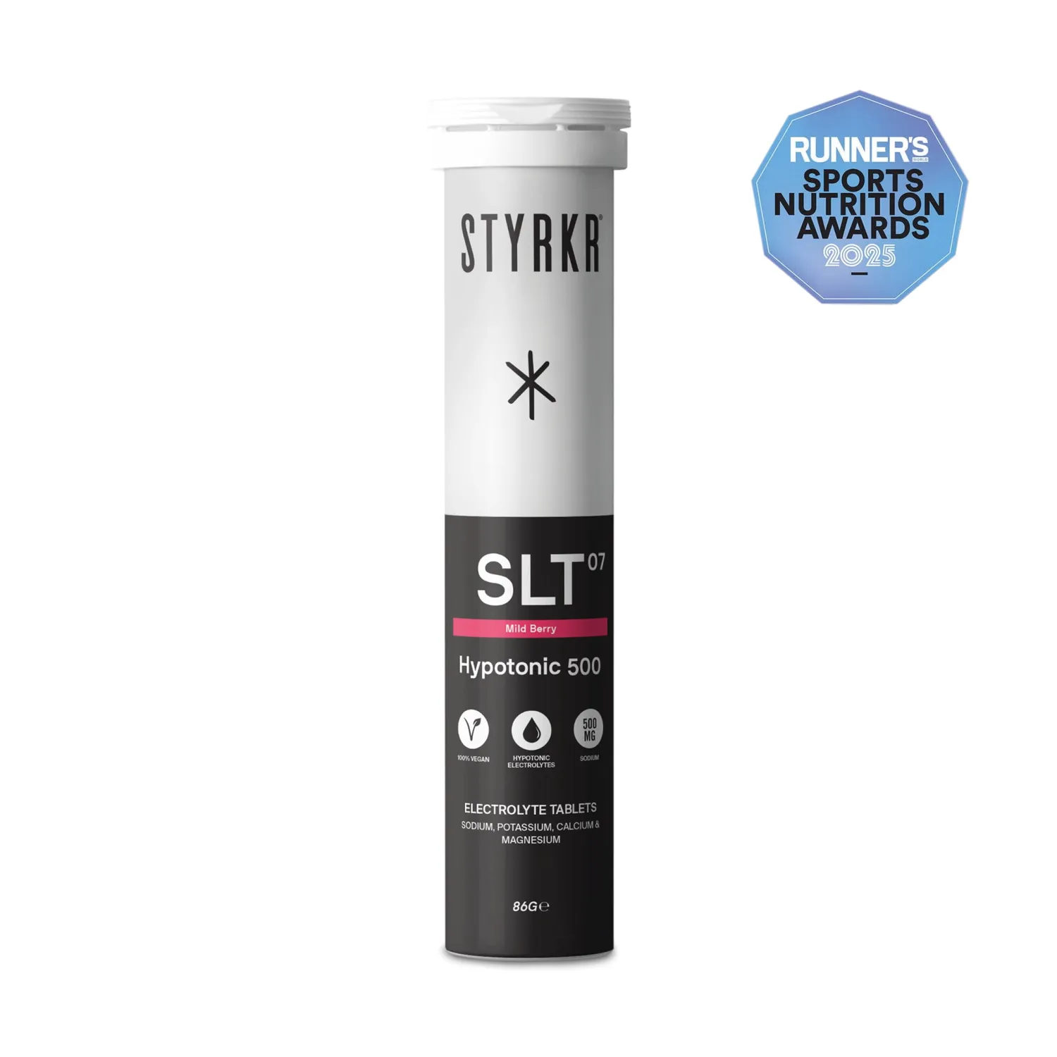 Styrkr SLT07 vätskeersättningstabletter mild berry 6-pack