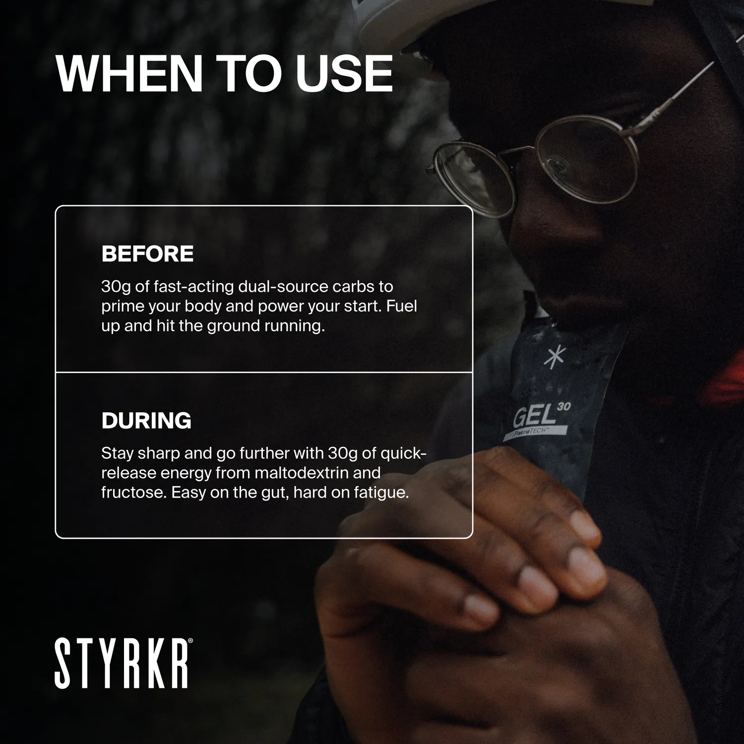 Styrkr GEL30 energigel 12-pack 30 g kolhydrater