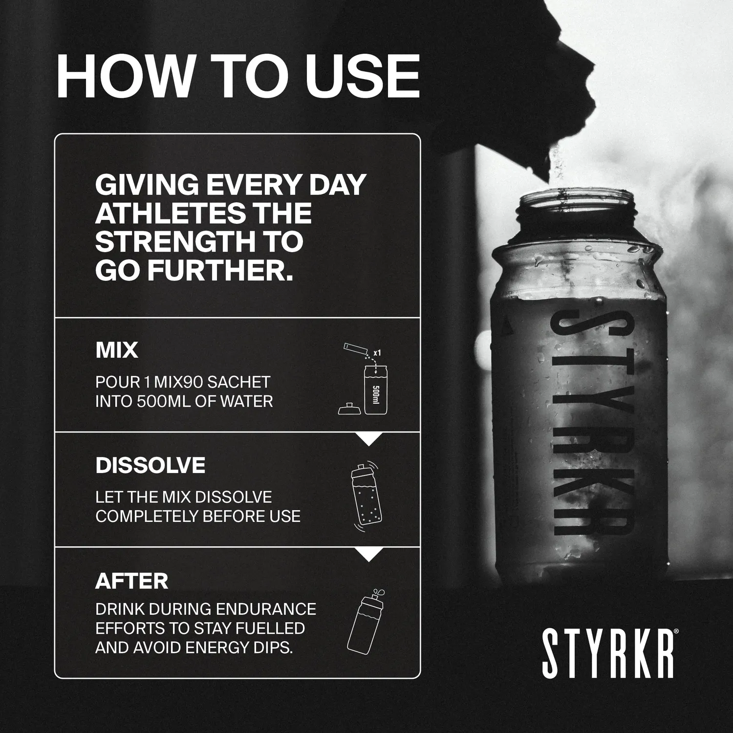 Styrkr MIX90 energidryck 12-pack 90 g kolhydrater