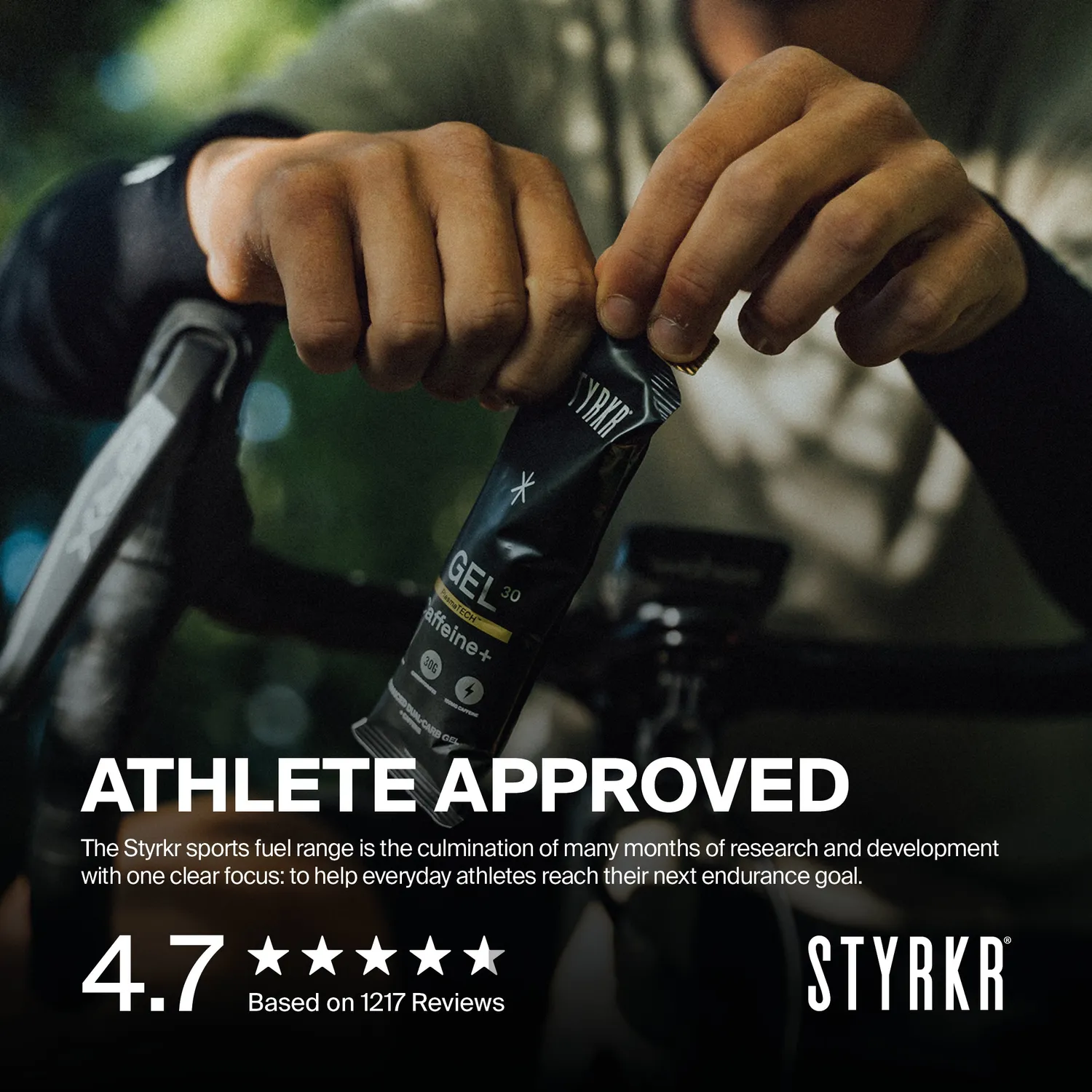 Styrkr GEL30 Caffeine+ energigel koffein 12-pack 30 g