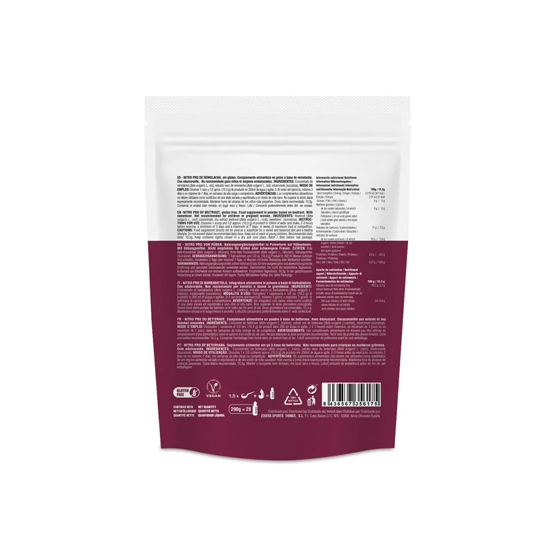 226ERS Nitro Pro Beetroot rödbetsdryck 290g nitrat