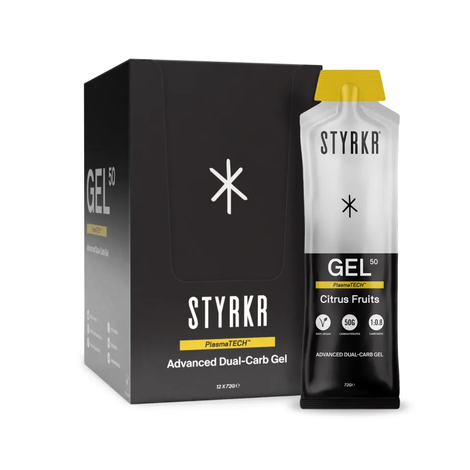 Styrkr GEL50 Citrus Fruits energigel 12-pack 50 g kolhydrater