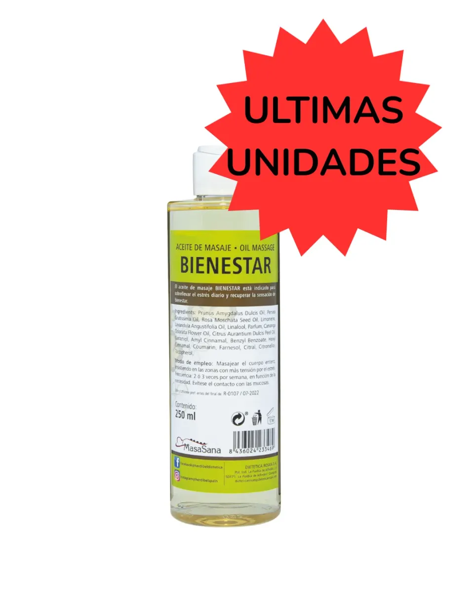 Herdibel MasaSana Bienestar massageolja 250 ml avslappning