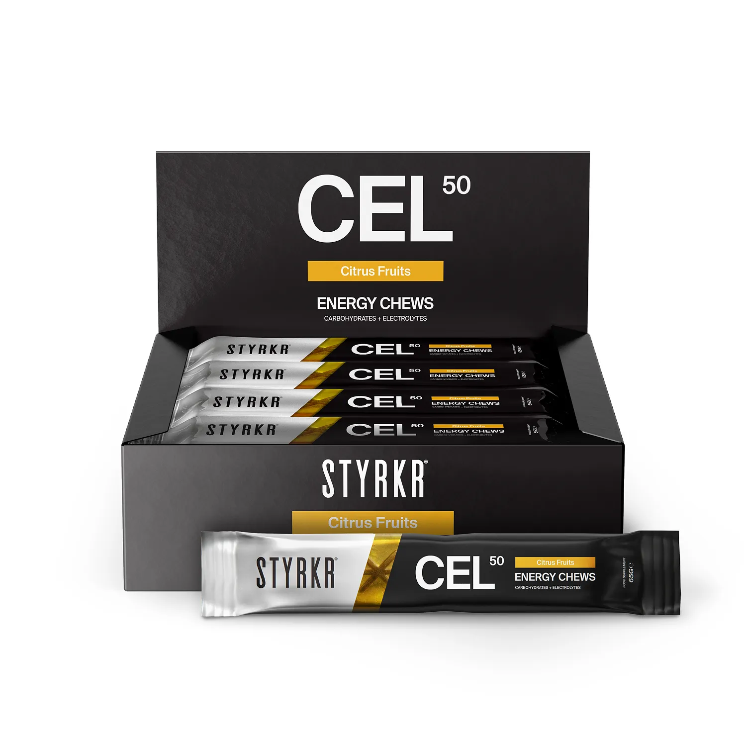 Styrkr CEL50 Citrus energitugg citrus 50 g kolhydrater