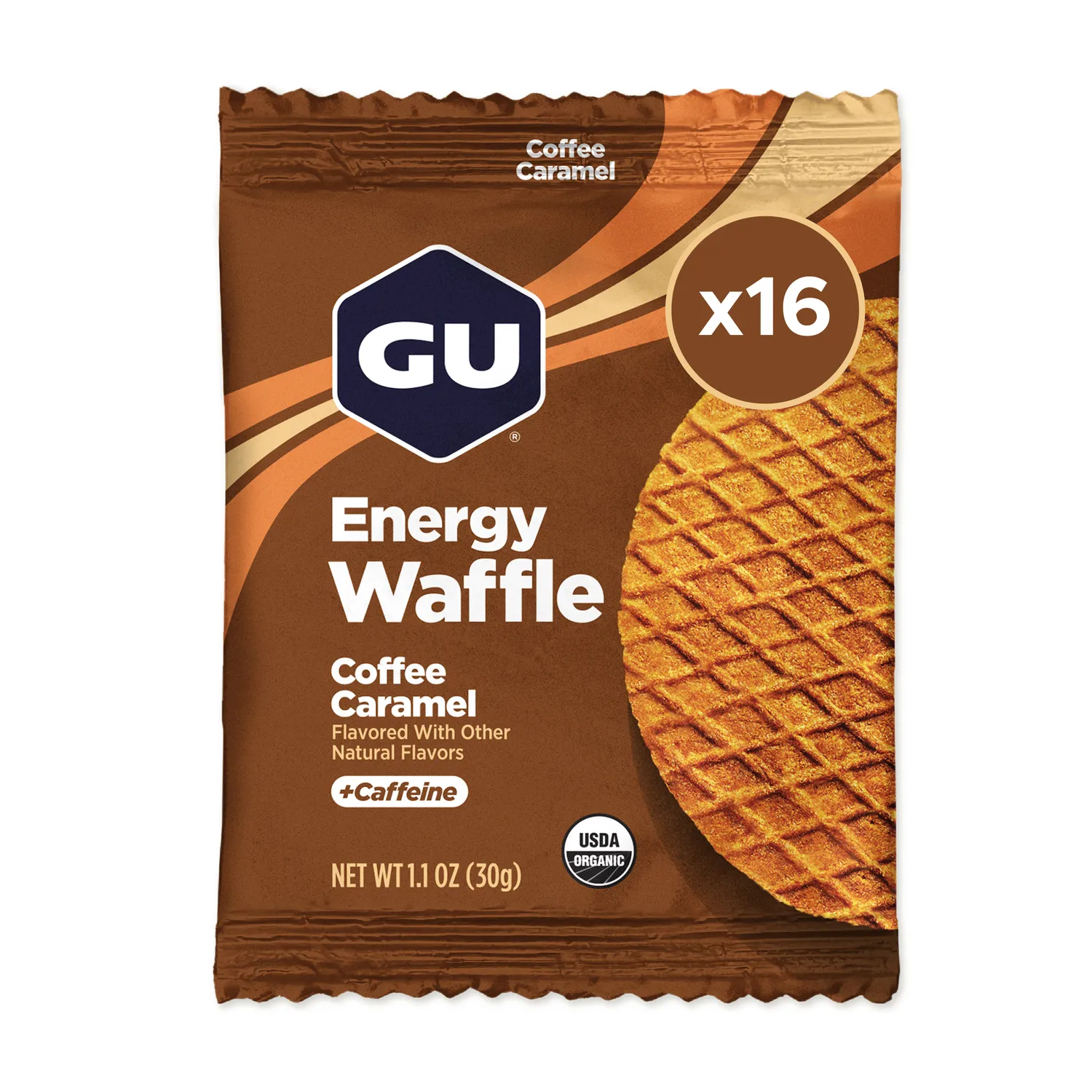 GU Energy Waffle energivåffla lönn-kanel 16-pack