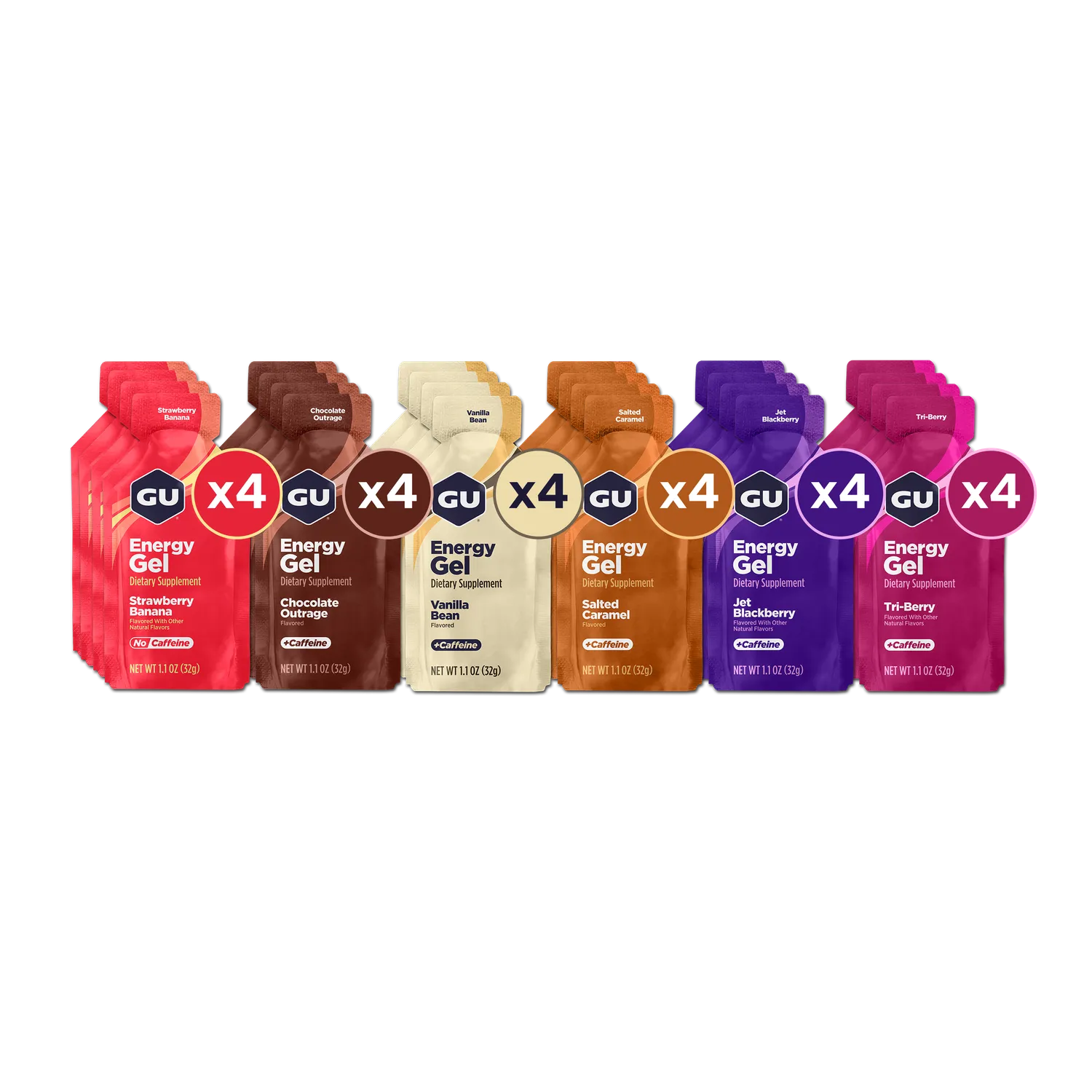 GU Energy Original energigel tri-berry 24-pack elektrolyter