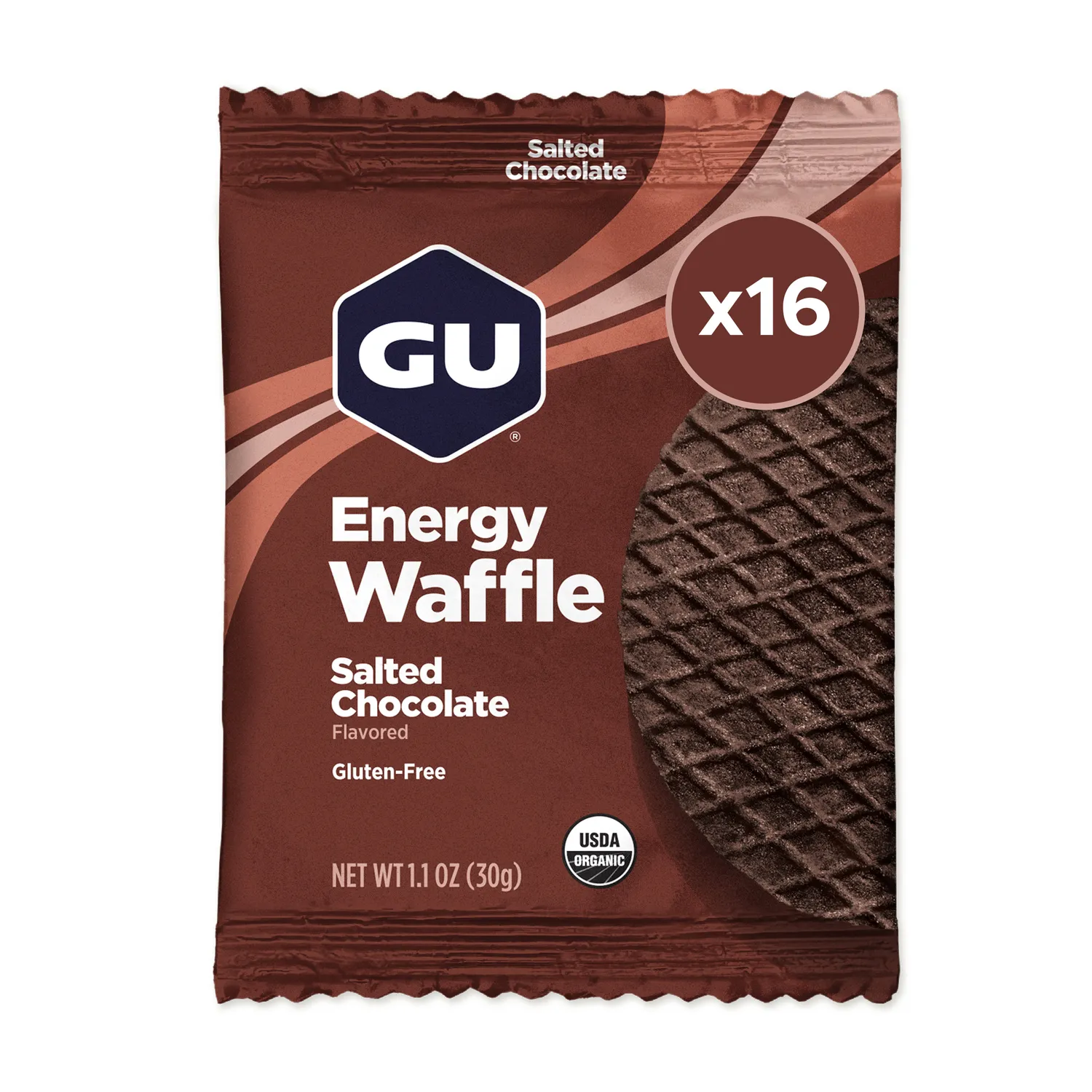 GU Energy Waffle energivåffla lönn-kanel 16-pack