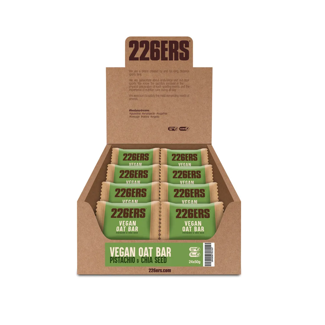 226ERS Vegan Oat Bar energibar 24-pack glutenfri havre
