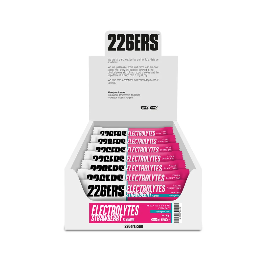 226ERS Vegan Gummy Bar energibar Lime 42-pack