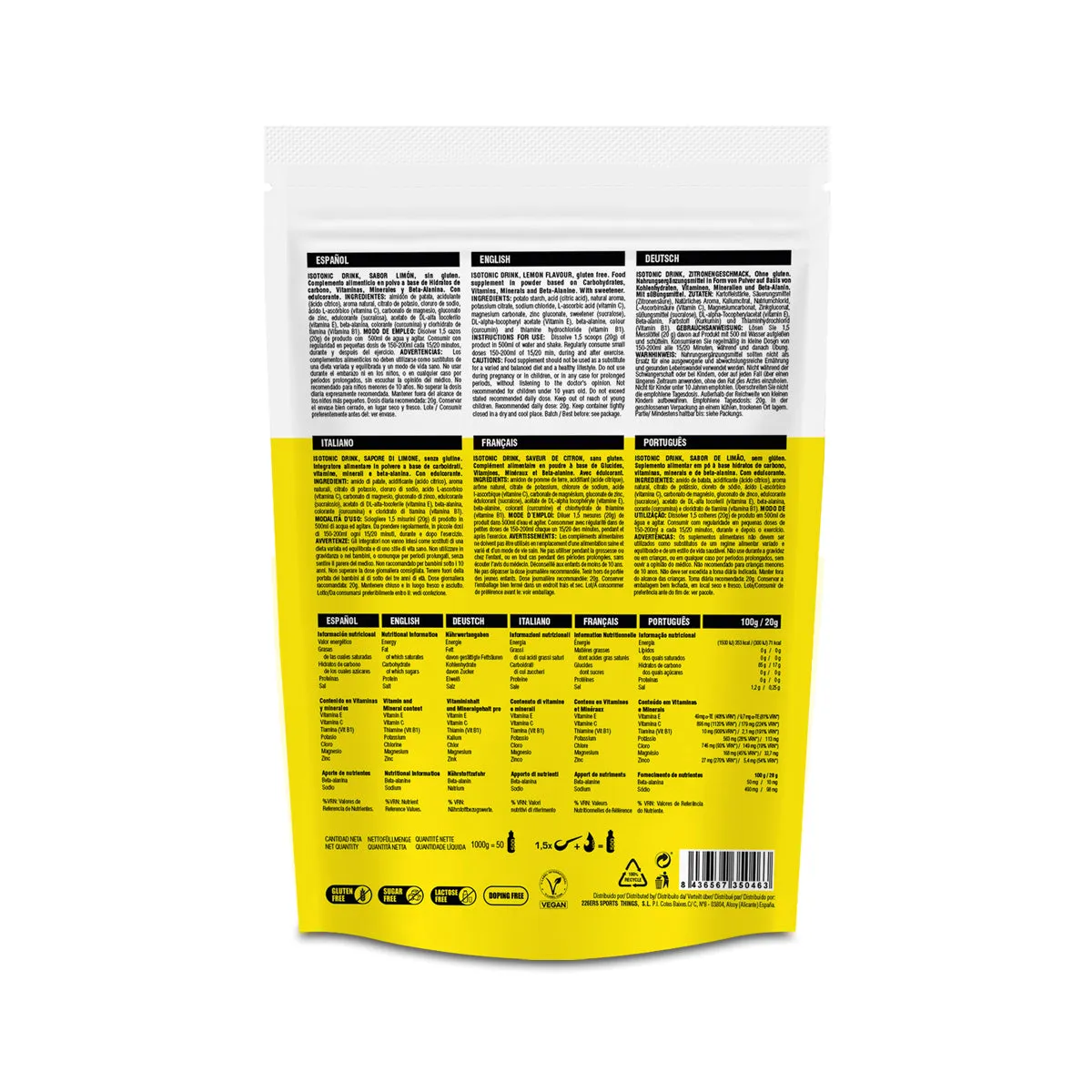 226ERS Isotonic Drink sportdryck 500g citron elektrolyter