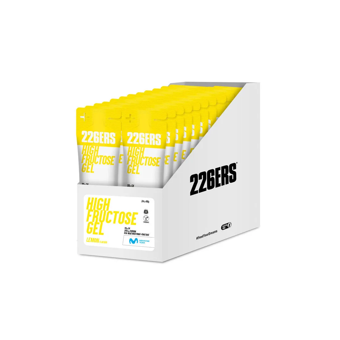 226ERS High Fructose energigel körsbär koffein 24x80g