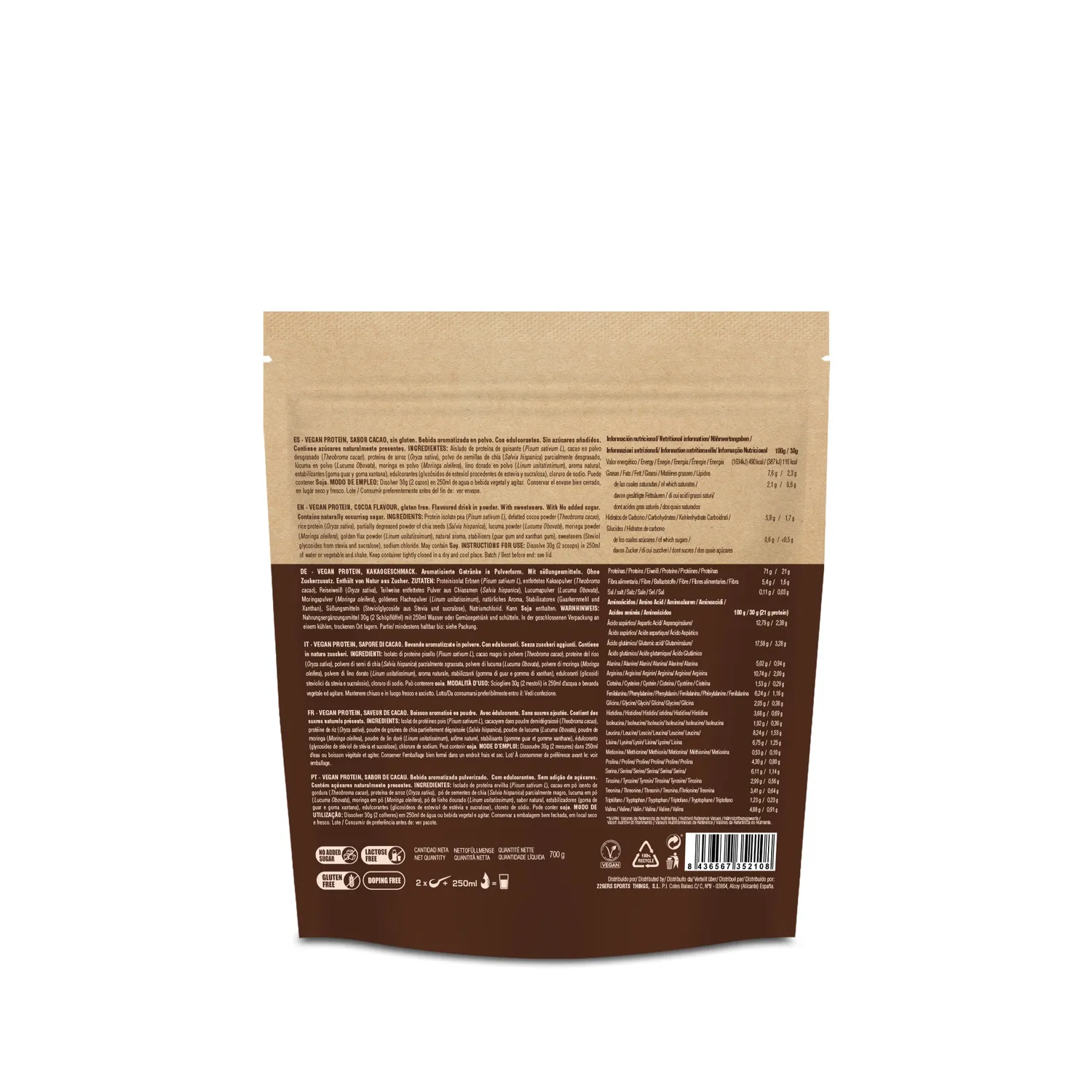 226ERS Vegan Protein proteinpulver choklad 700 g