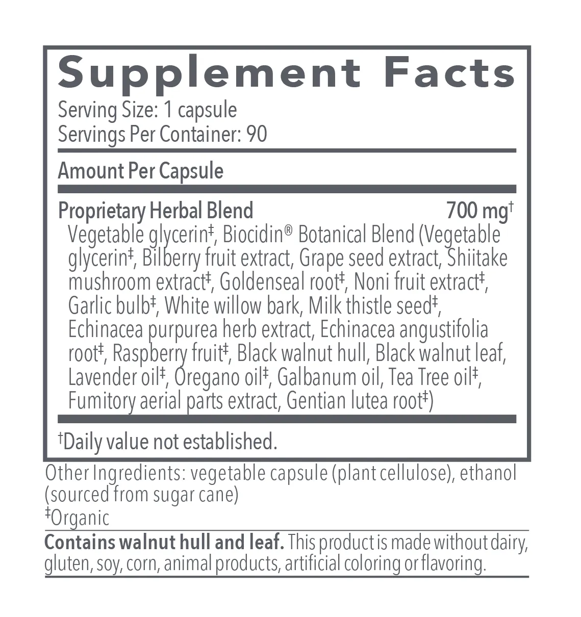 Biocidin Botanicals Biocidin Capsules kapslar 90 st bredspektrum