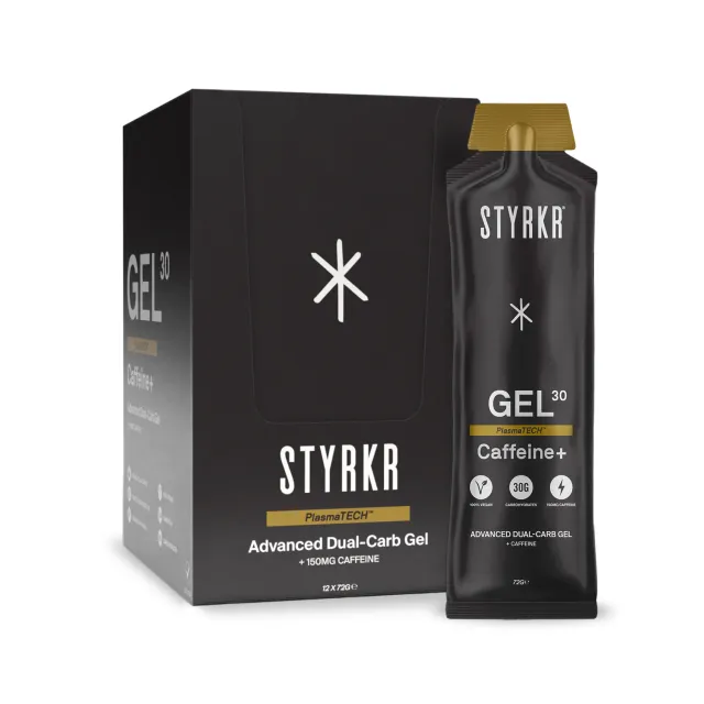 Styrkr GEL30 Caffeine+ energigel koffein 12-pack 30 g
