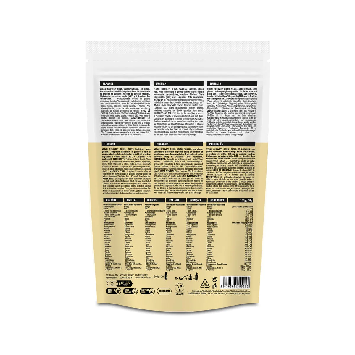 226ERS Vegan Recovery Drink återhämtning caramel chocolate 500g
