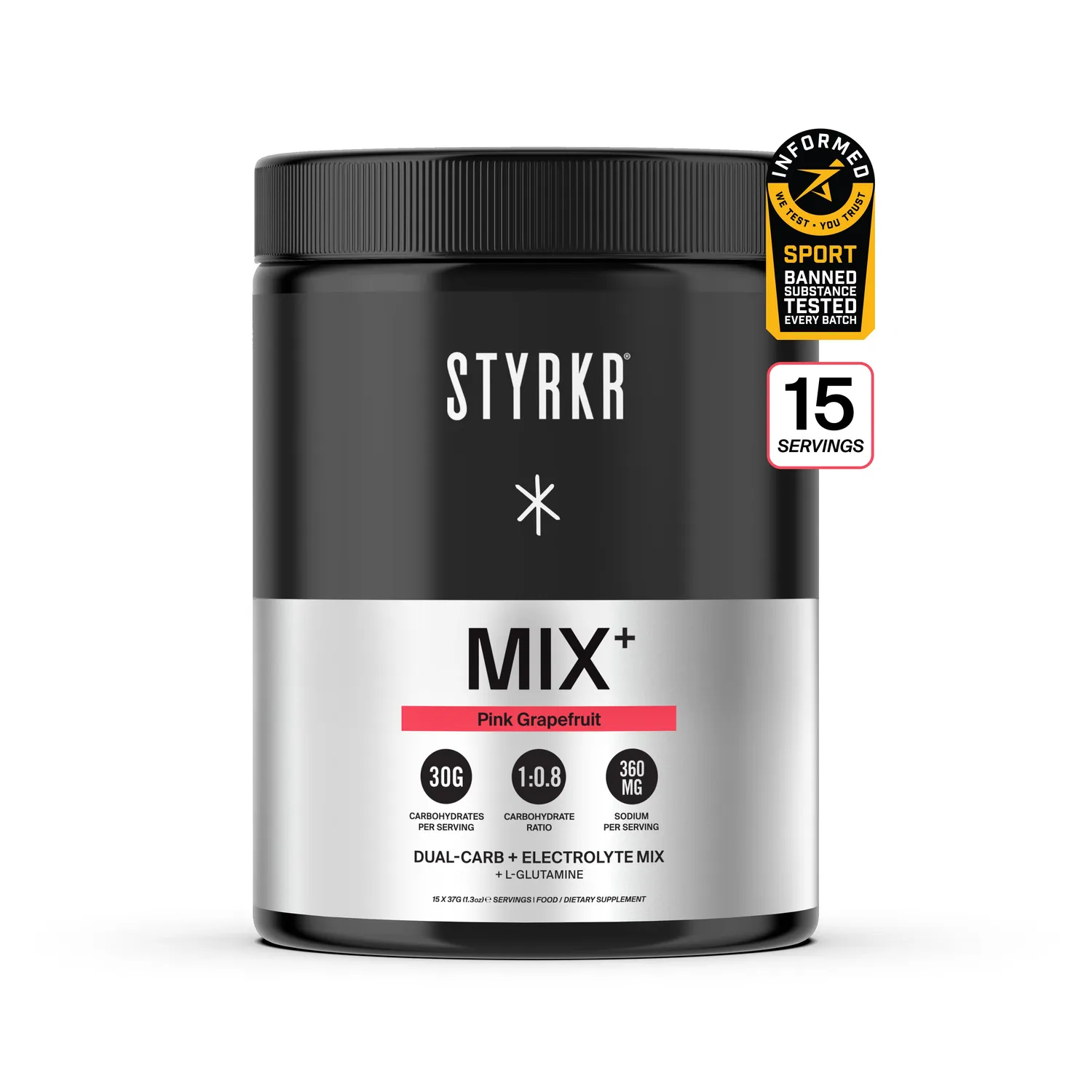 Styrkr MIX+ Pink Grapefruit sportdryck 556 g