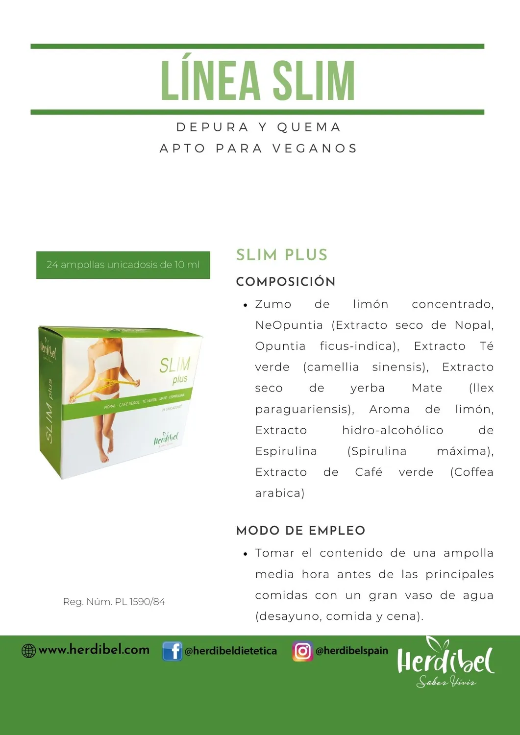 Herdibel Slim Plus detoxte 24 dospåsar nopal