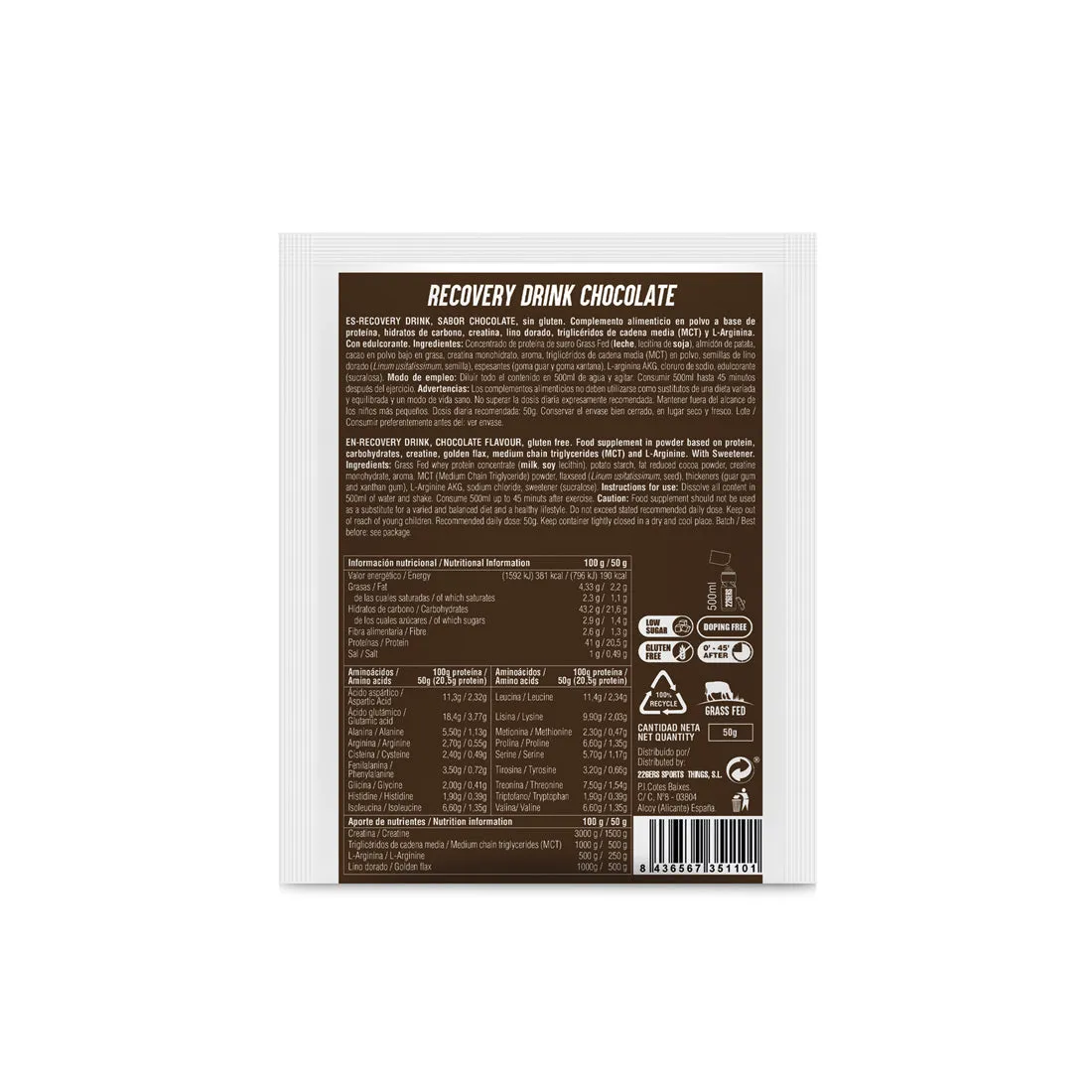 226ERS Recovery Drink återhämtning choklad 50 g