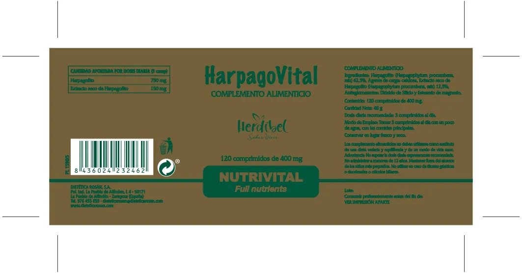 Herdibel HarpagoVital tabletter 120 st leder djävulsklo