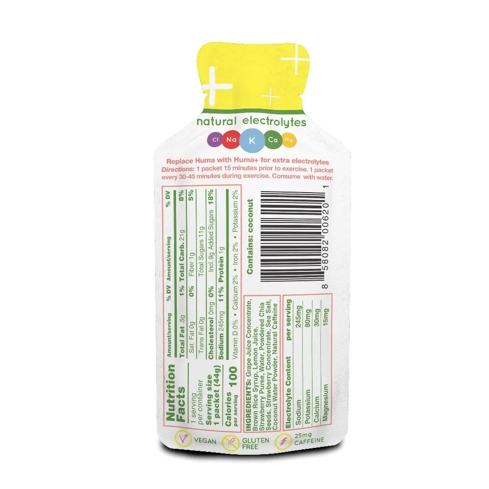 Hüma Plus energigel singelpack elektrolyter