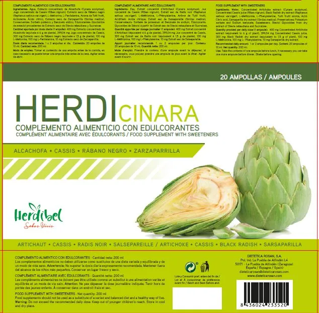 Herdibel Herdicinara kronärtskockstillskott detox
