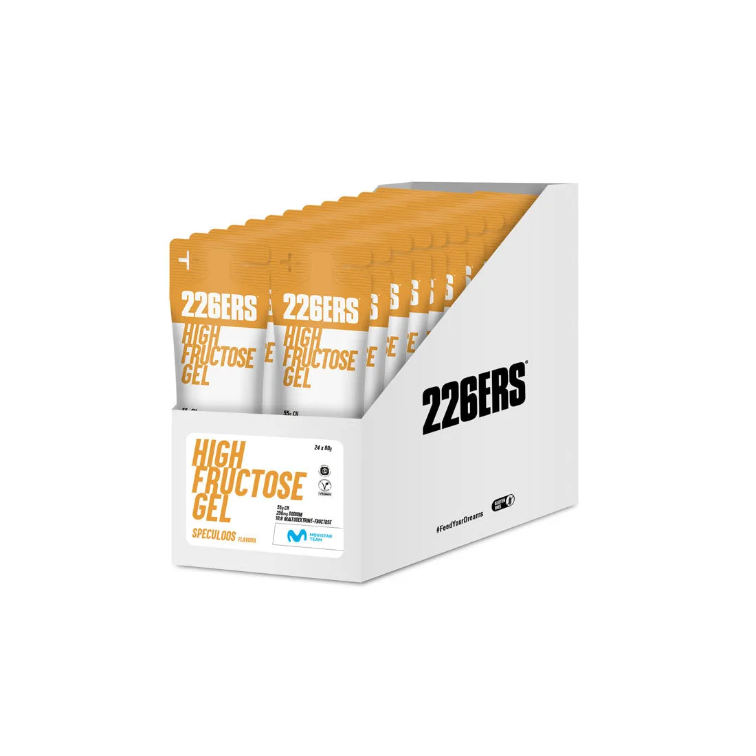 226ERS High Fructose energigel körsbär koffein 24x80g