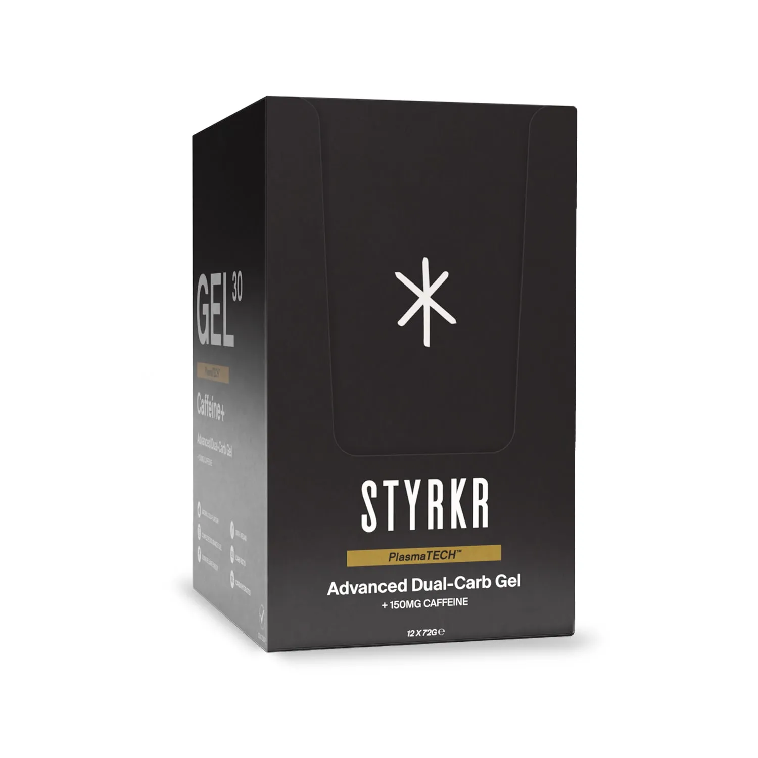 Styrkr GEL30 Caffeine+ energigel koffein 12-pack 30 g