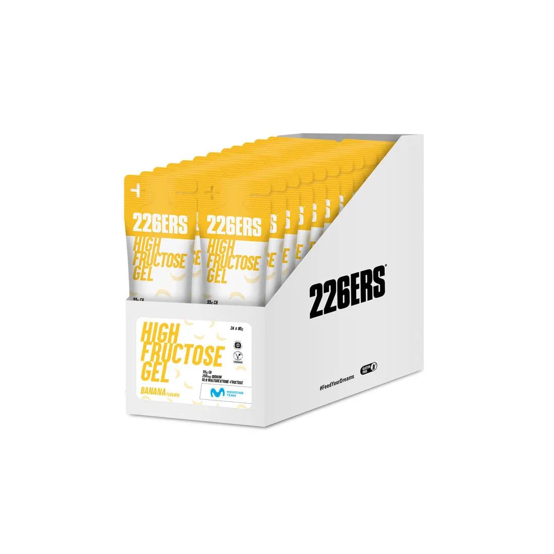 226ERS High Fructose energigel körsbär koffein 24x80g