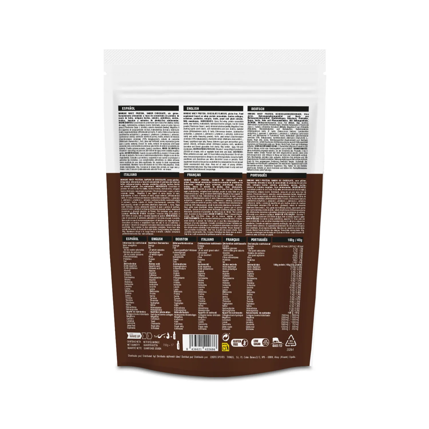 226ERS Immune Whey proteinpulver Cappuccino glutenfri