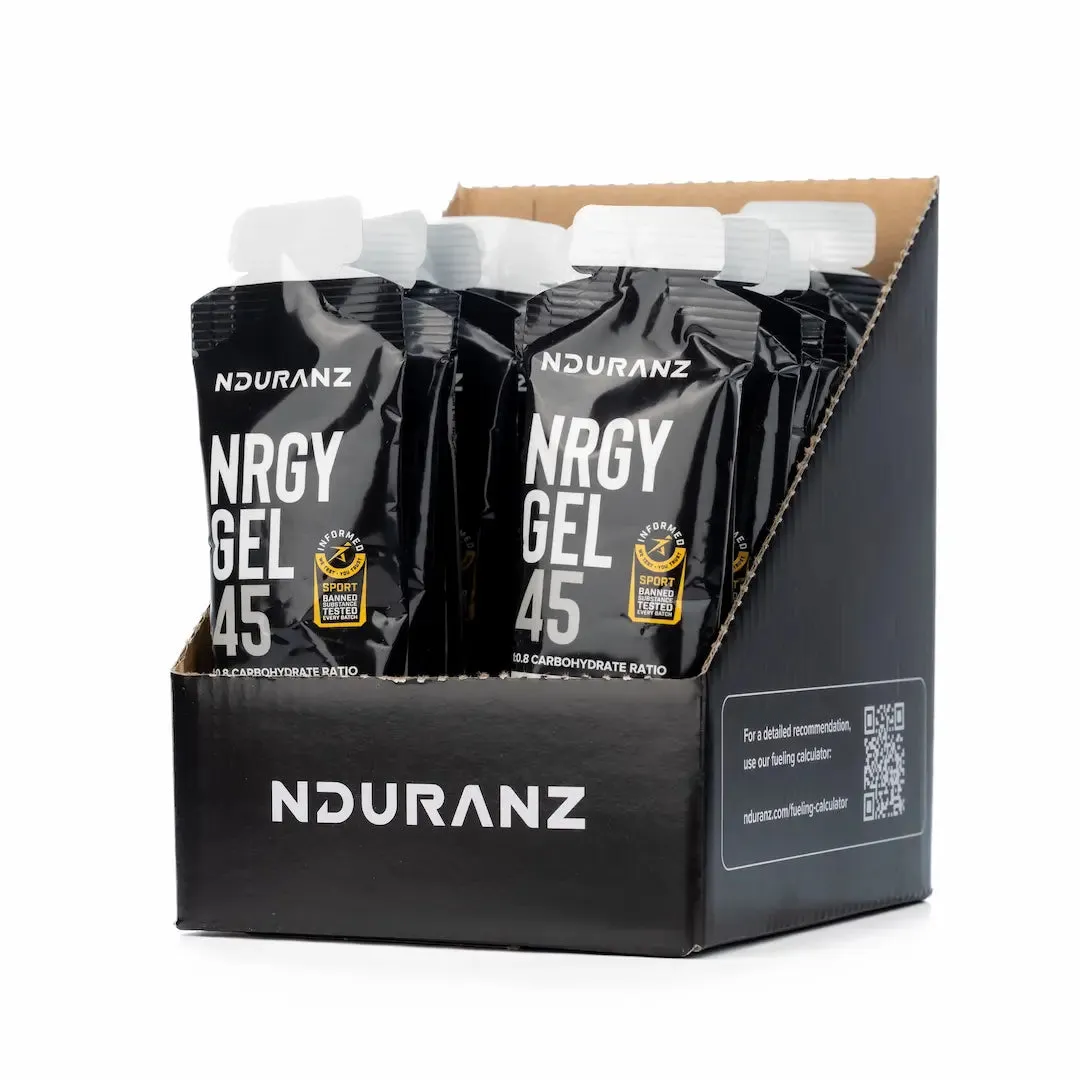 Nduranz Nrgy Gel 45 energigel Hallon utan elektrolyter kolhydrat