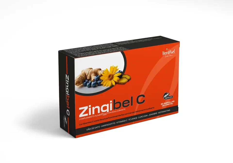 Herdibel Zingibel C kosttillskott 20 ampuller 10 ml ingefära