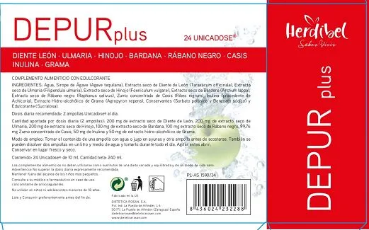 Herdibel Depur Plus detox 24 endoser