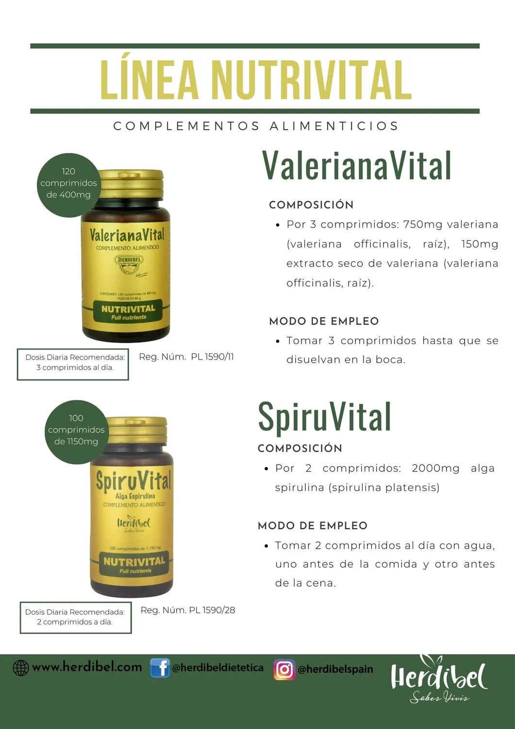 Herdibel SpiruVital tabletter 100 st proteinrika