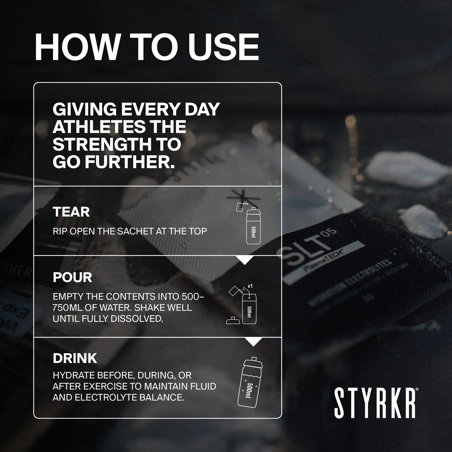 Styrkr SLT05 elektrolytpulver 6-pack