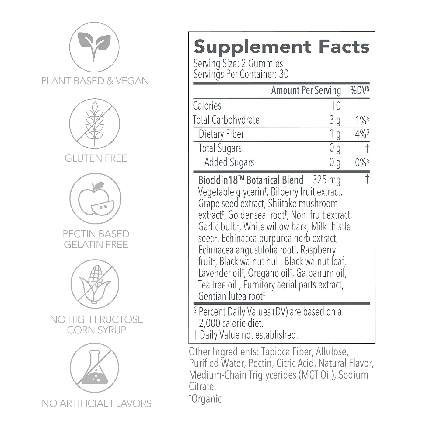 Biocidin Botanicals Biocidin Gummies tarmgummies 60 st wildberry