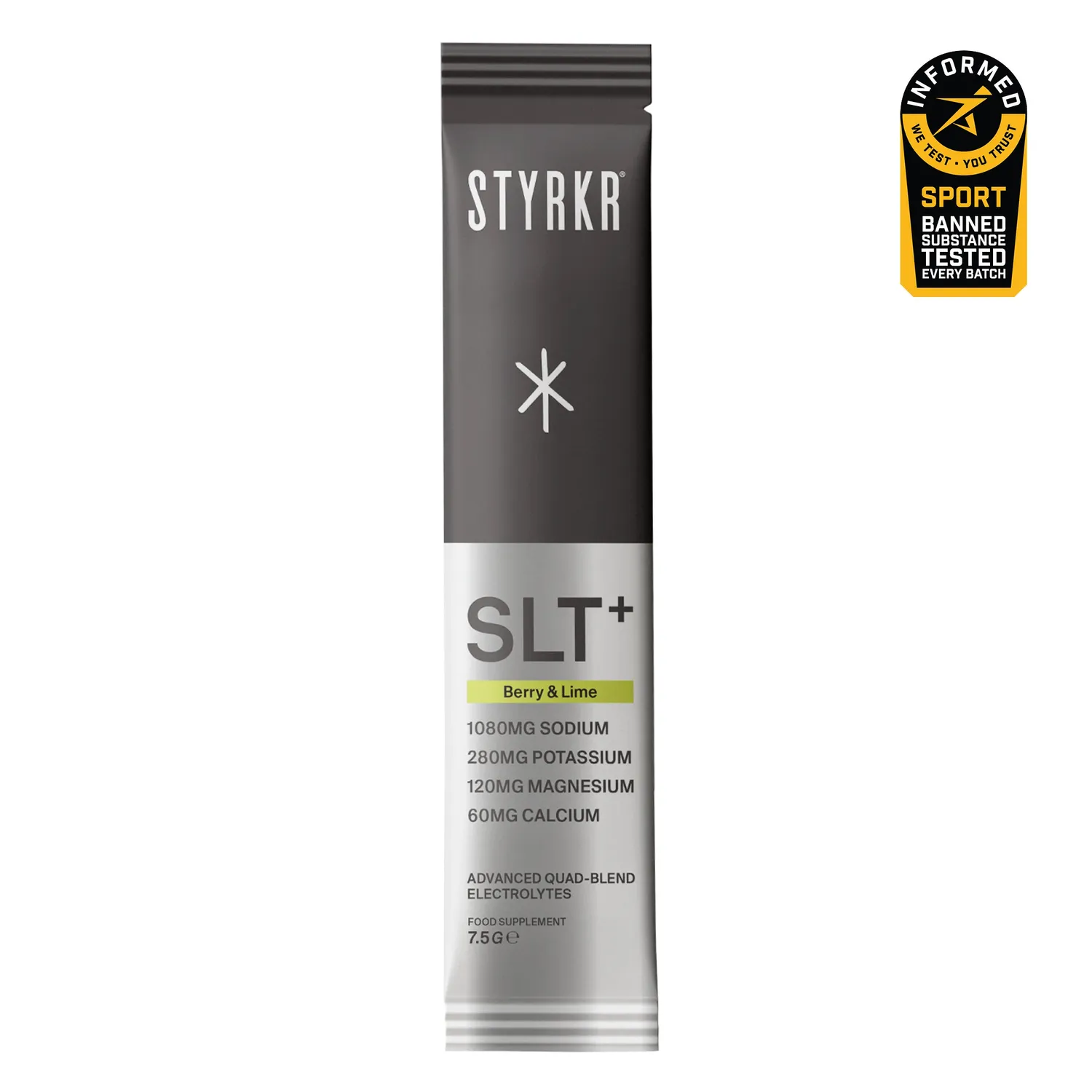 Styrkr SLT+ elektrolytpulver portionspåsar