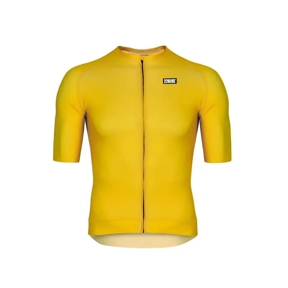226ERS Color Block cykeltröja gul kortärmad