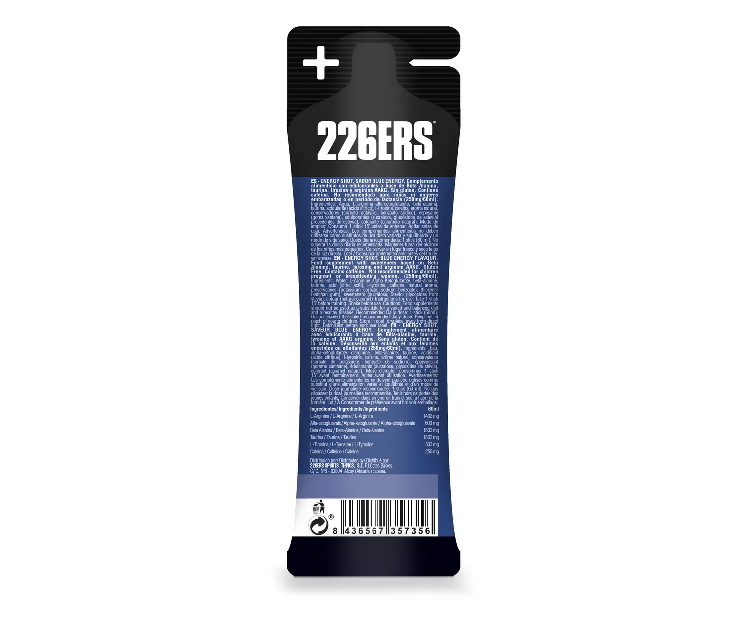 226ERS Energy Shot stick 60ml koffein