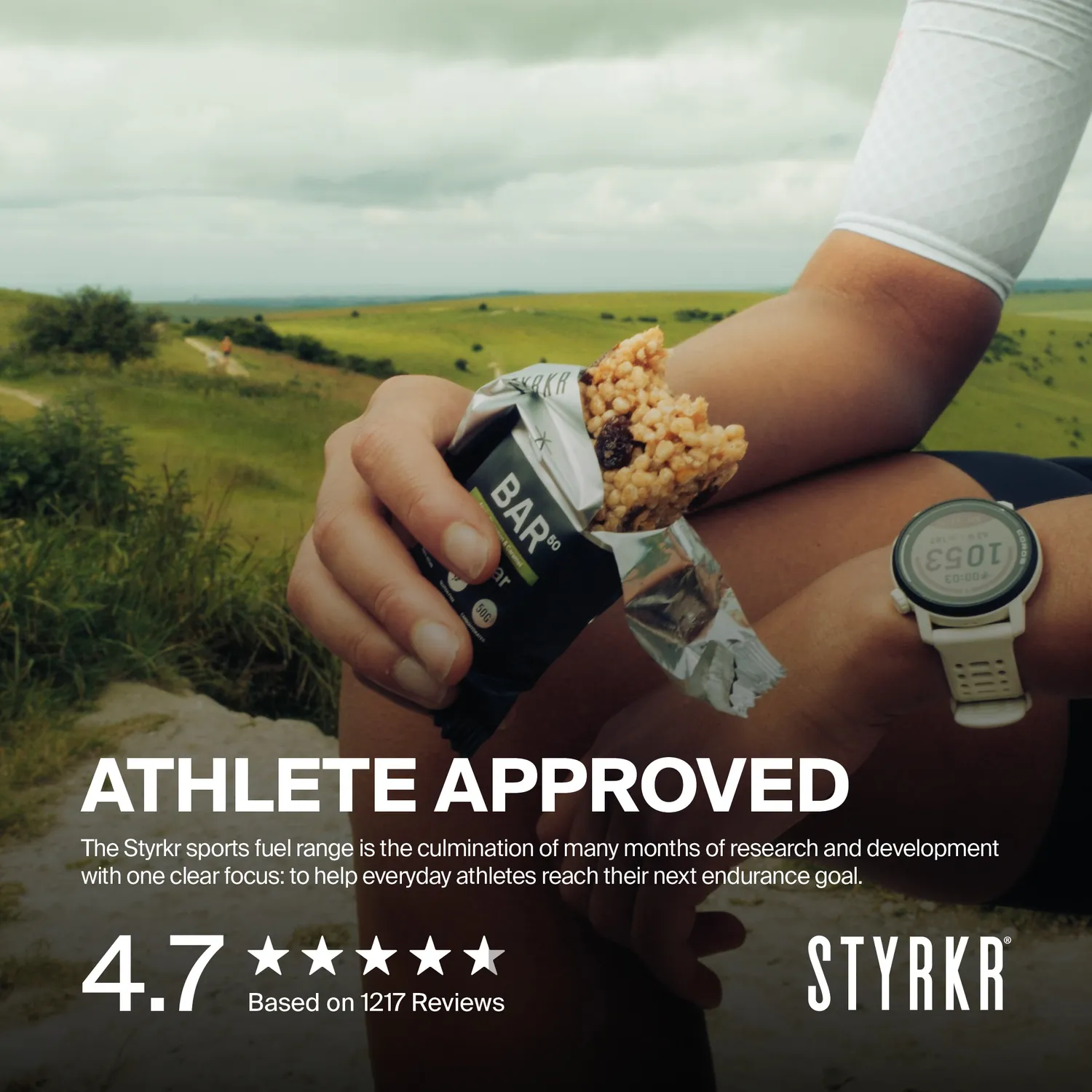 Styrkr BAR50 Apple Cinnamon Caramel energibar 12-pack 50 g kolhydrater