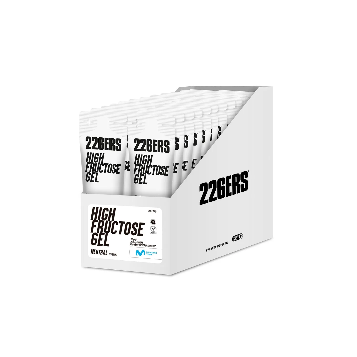 226ERS High Fructose energigel körsbär koffein 24x80g