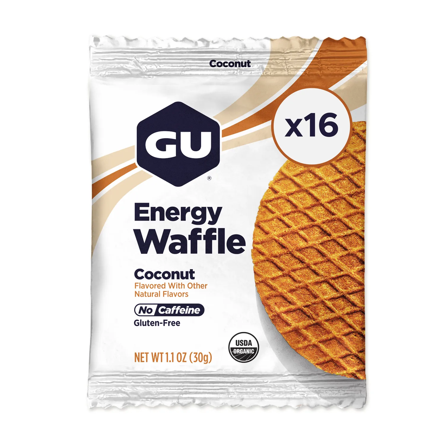 GU Energy Waffle energivåffla lönn-kanel 16-pack